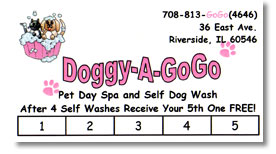Doggy A GoGo Self Wash Discount Card